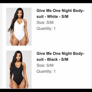 Fashion Nova Give me One night body suit bundle